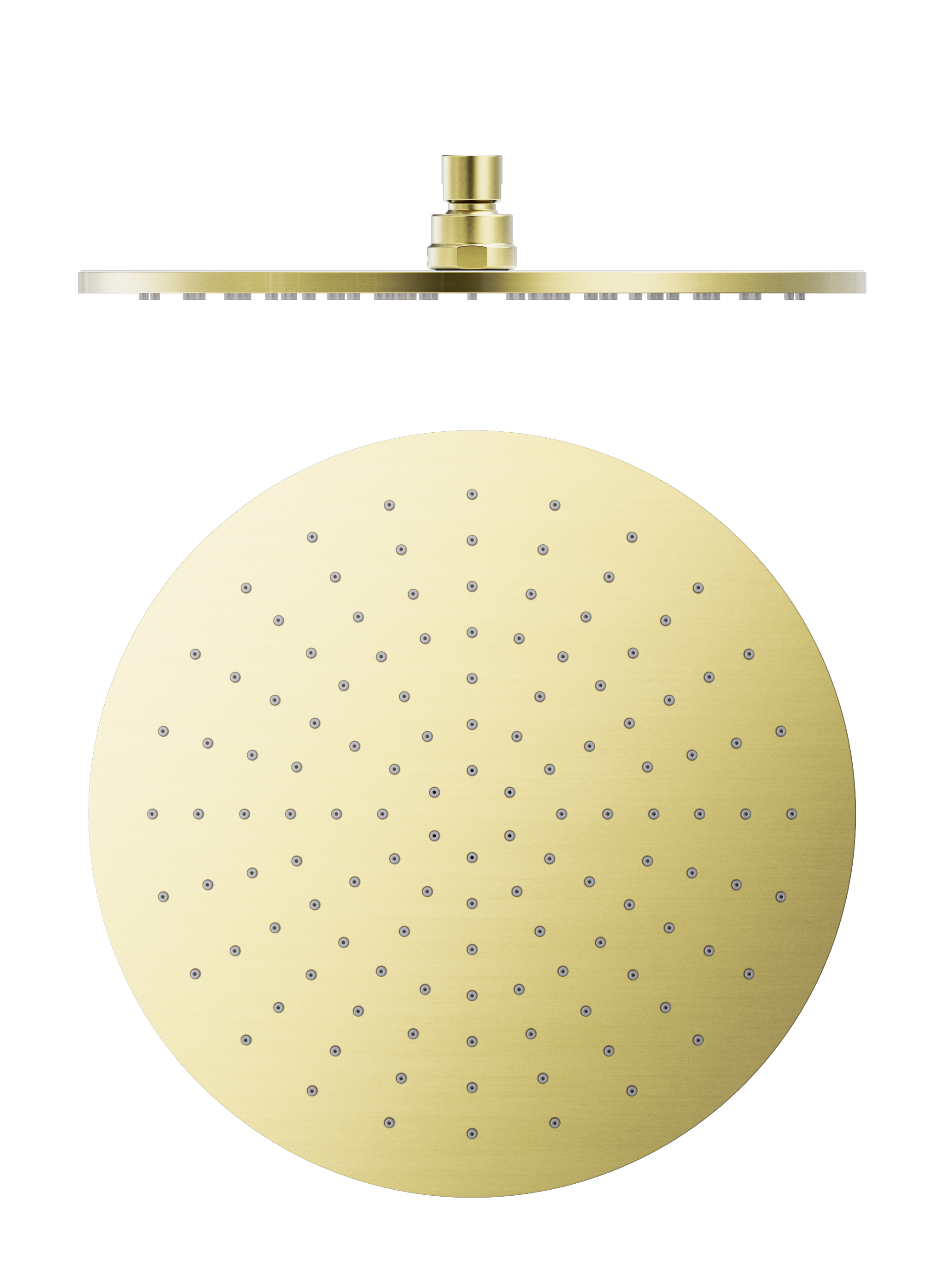 Nero 300mm Round Shower Head Brushed Gold