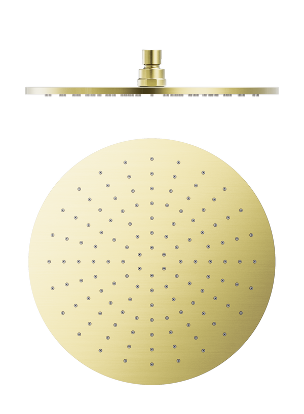 Nero 300mm Round Shower Head Brushed Gold