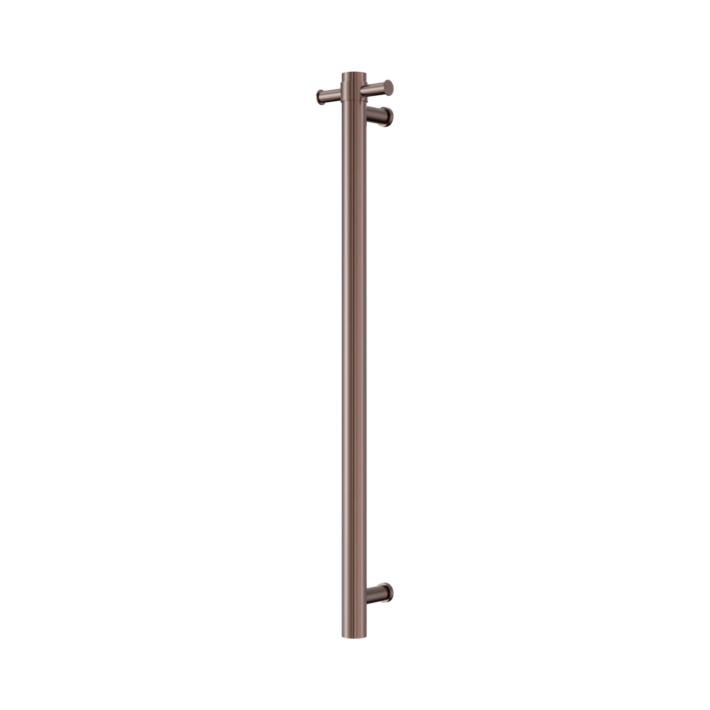 Nero Mecca Single Vertical Heated Towel Rail Brushed Bronze