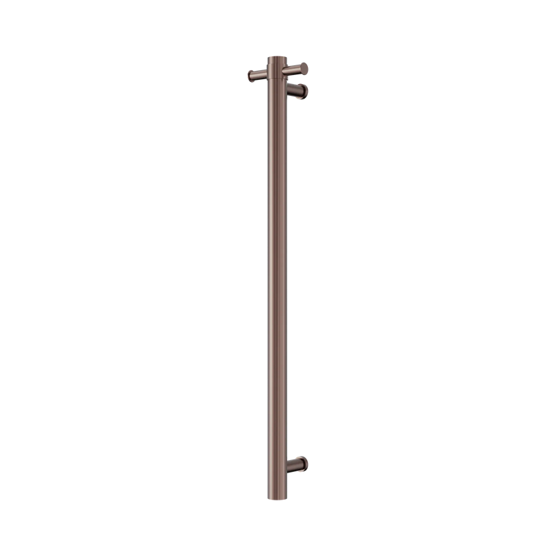 Nero Mecca Single Vertical Heated Towel Rail Brushed Bronze