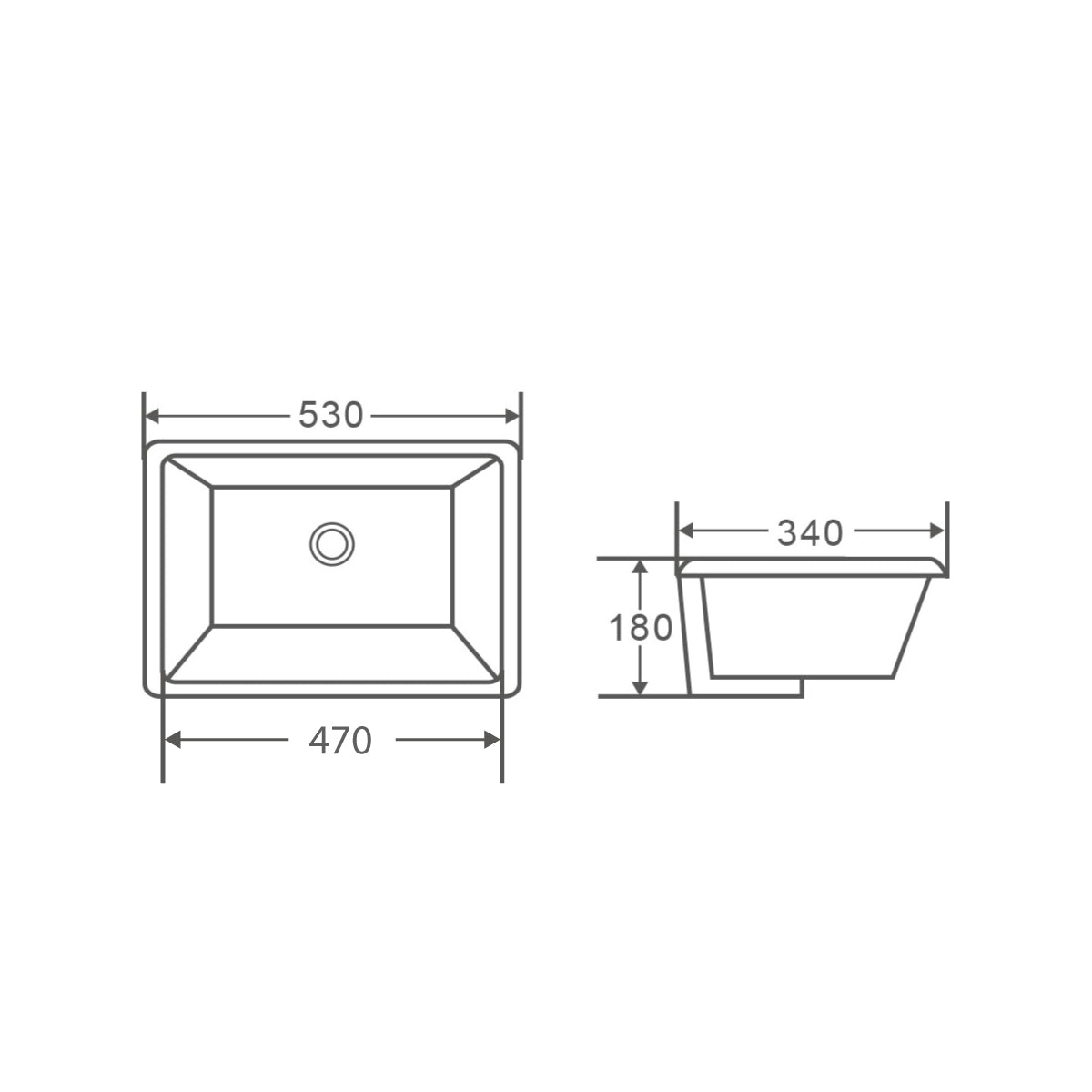 NUE 53 Under Counter Basin