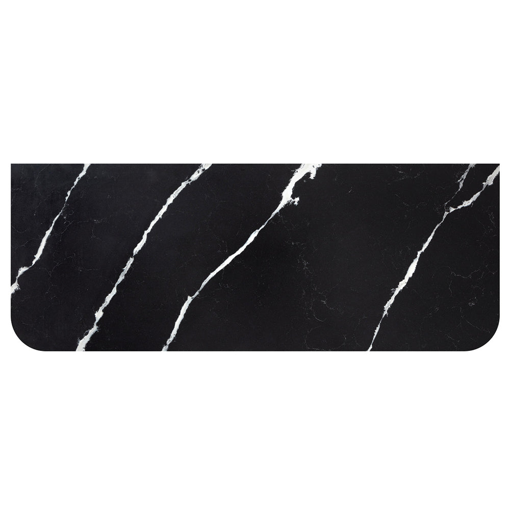 Fienza Nero Vena Silica Free Stone Vanity Benchtop, Curved Full Depth