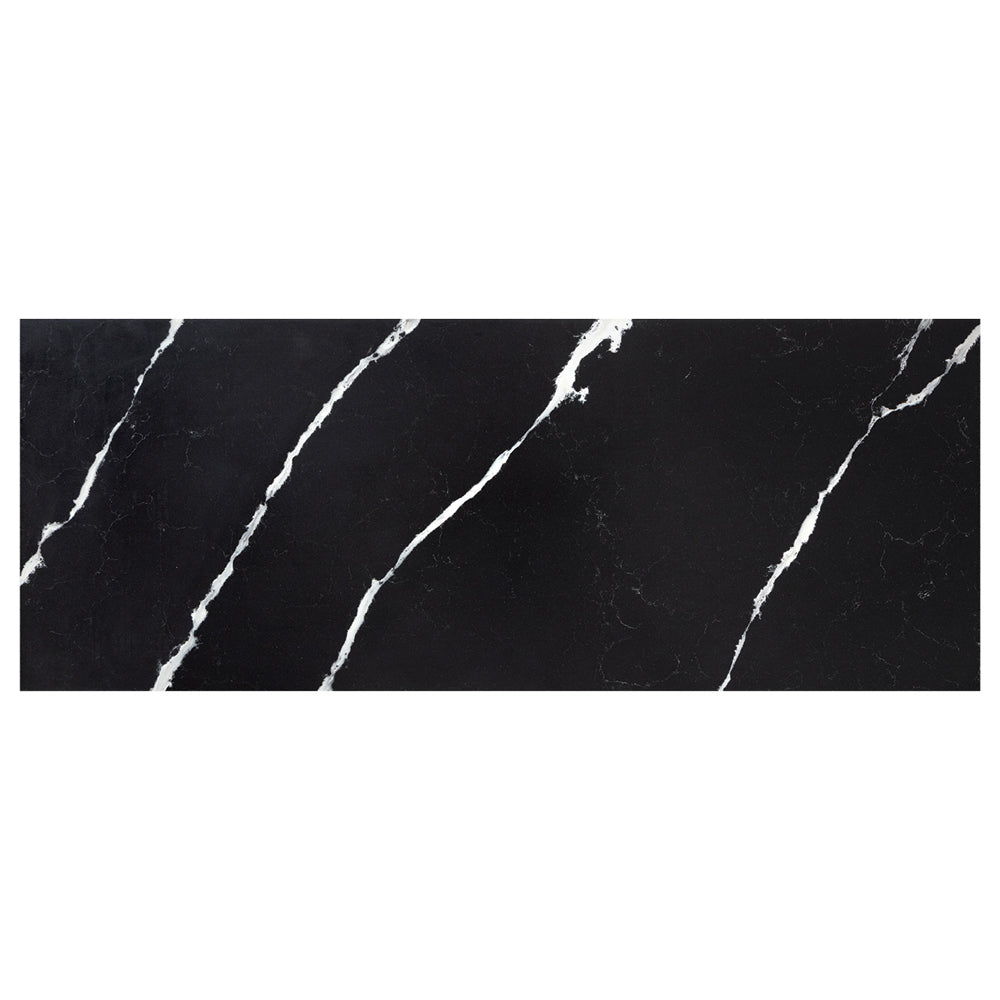 Fienza Nero Vena Silica Free Stone Vanity Benchtop, Rectangular Full Depth