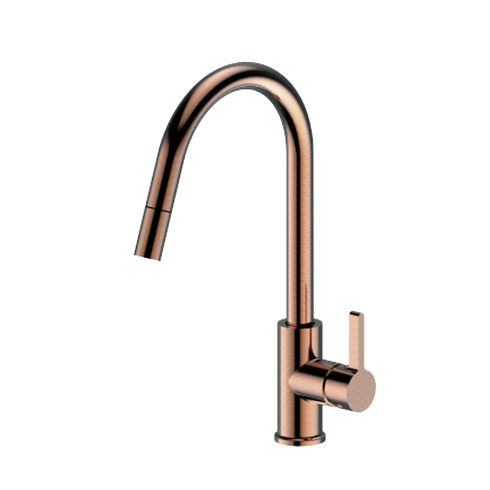 Ovia Milan Swivel Pull Out Kitchen Mixer PVD Brushed Bronze Copper