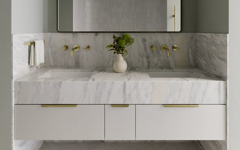 Meir Öppen Edge Pull 150mm Cabinet Handle - Tiger Bronze