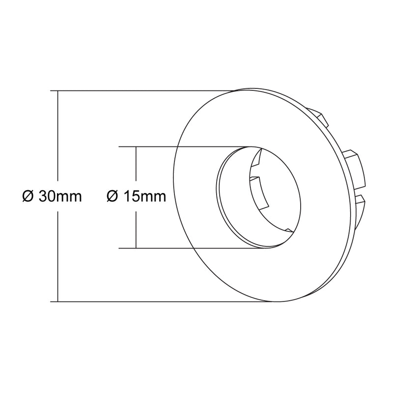 Overflow Basin Metal Ring Round Brushed Nickel
