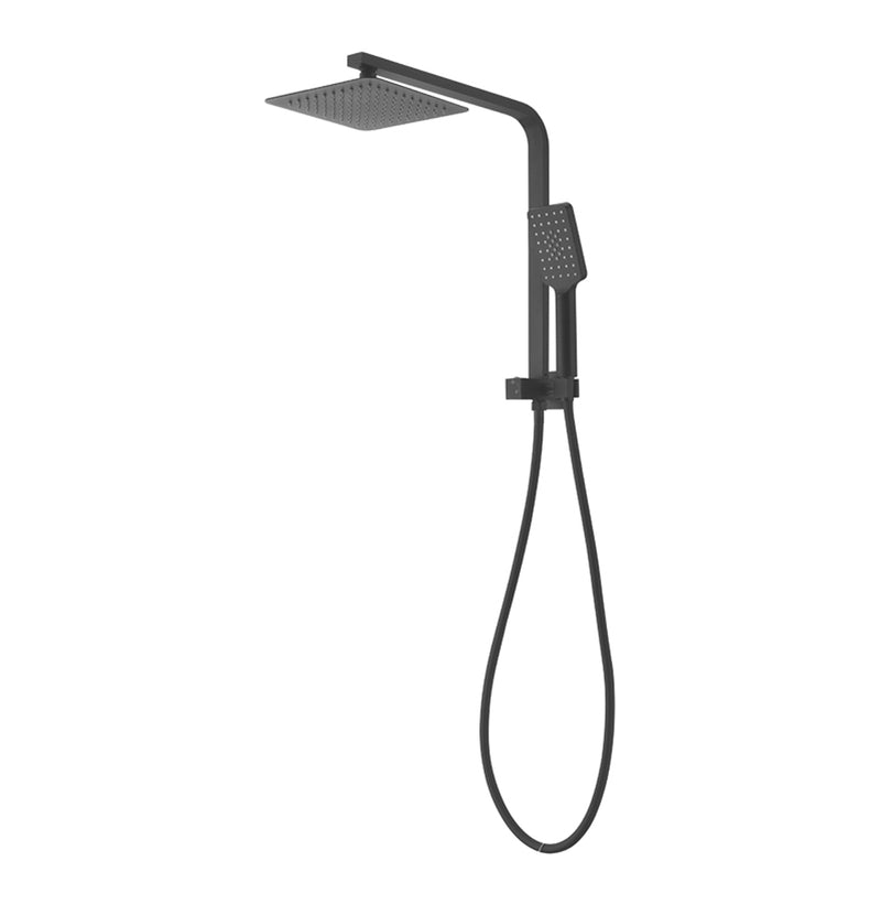 Ovia Square 2 in 1 Half Rail Shower Matte Black