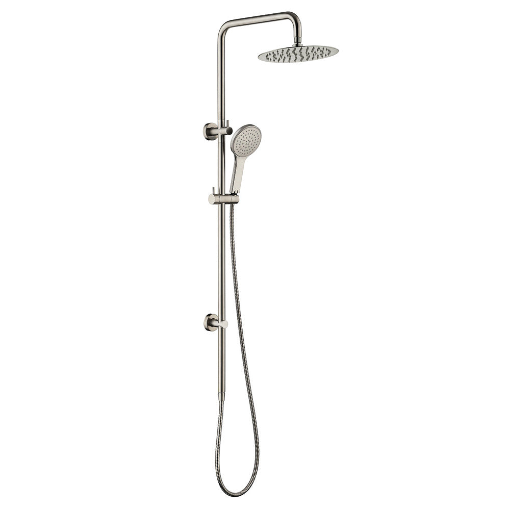 Ovia Milan Brushed Nickel 2 in 1 Round Shower Station Single Hose