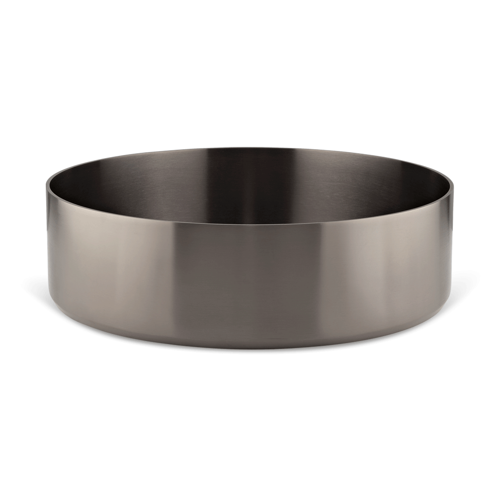 Ovia Stainless Steel Brushed Gunmetal Basin Round