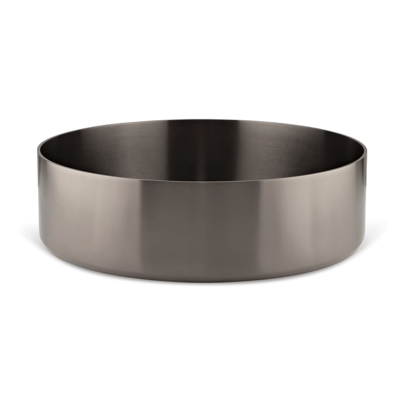 Ovia Stainless Steel Brushed Gunmetal Basin Round