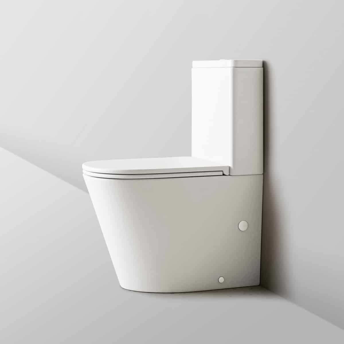 Ovia Rimless London Back to Wall Toilet Suite Gloss White