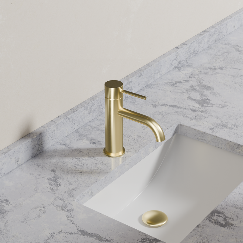 Ovia Milan Basin Mixer in Brushed Gold (3/5)