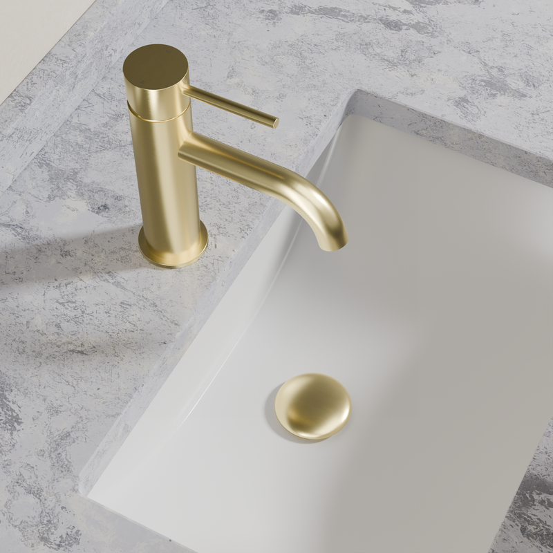 Ovia Milan Basin Mixer in Brushed Gold (4/5)