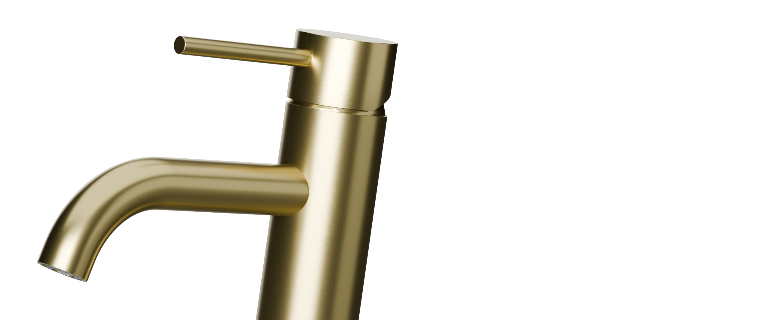 Ovia Milan Basin Mixer Brushed Gold — detail
