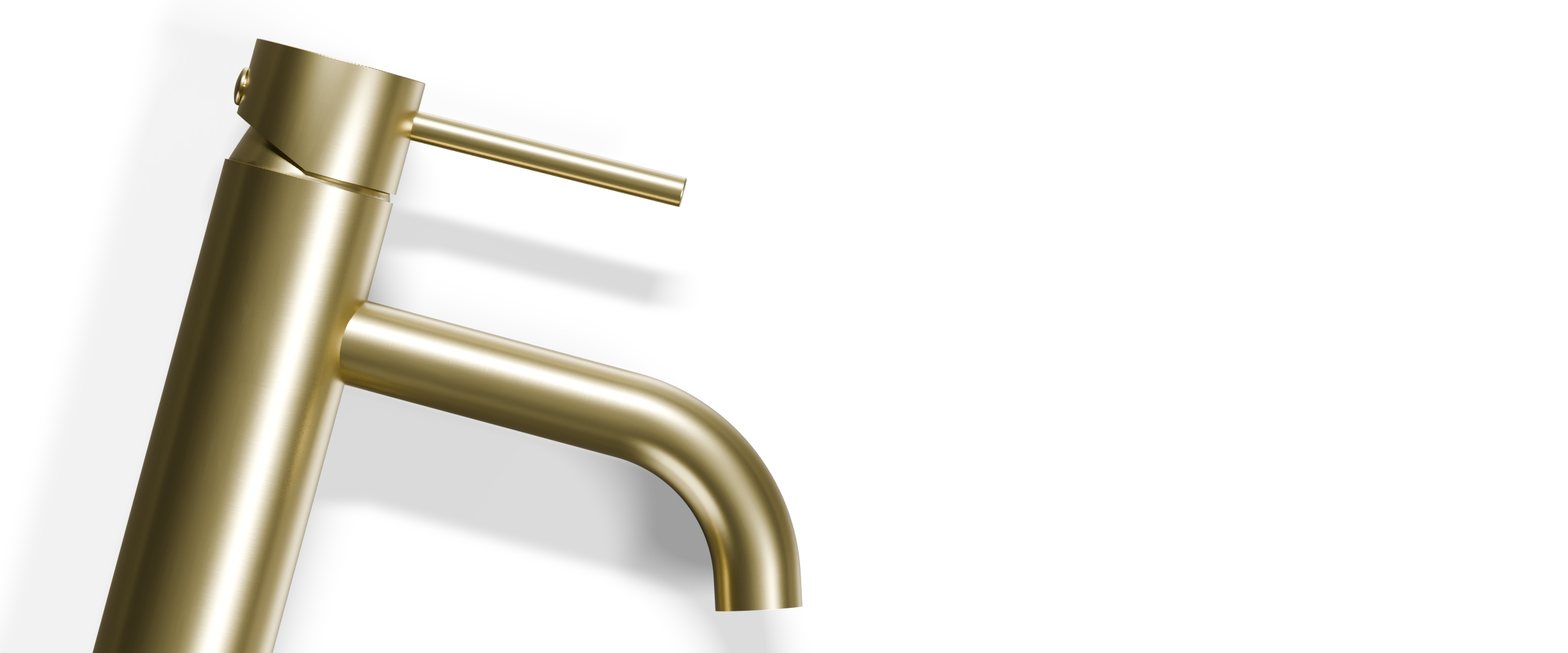 Ovia Milan Basin Mixer Brushed Gold — full system