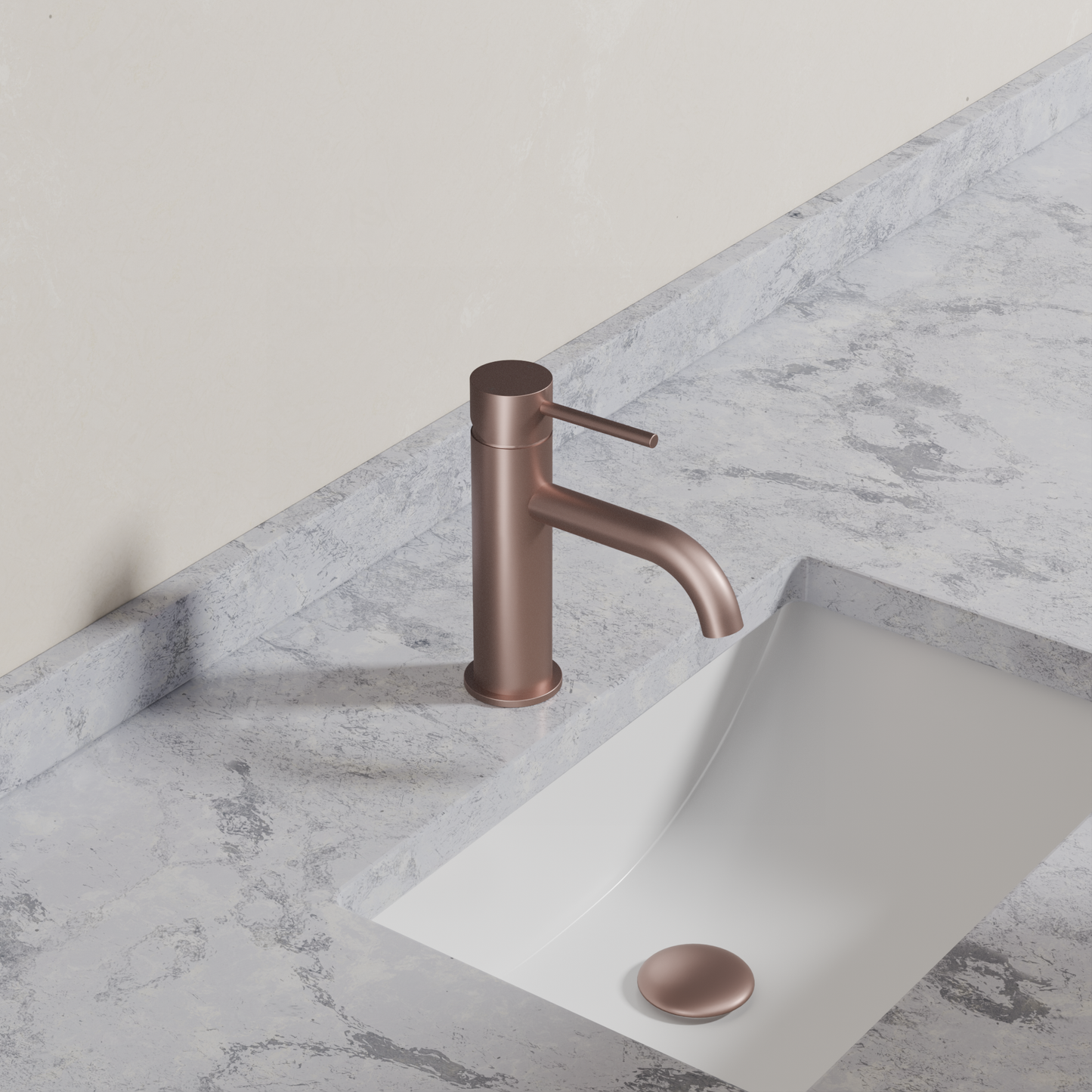 Ovia Milan Basin Mixer in Champagne (3/5)