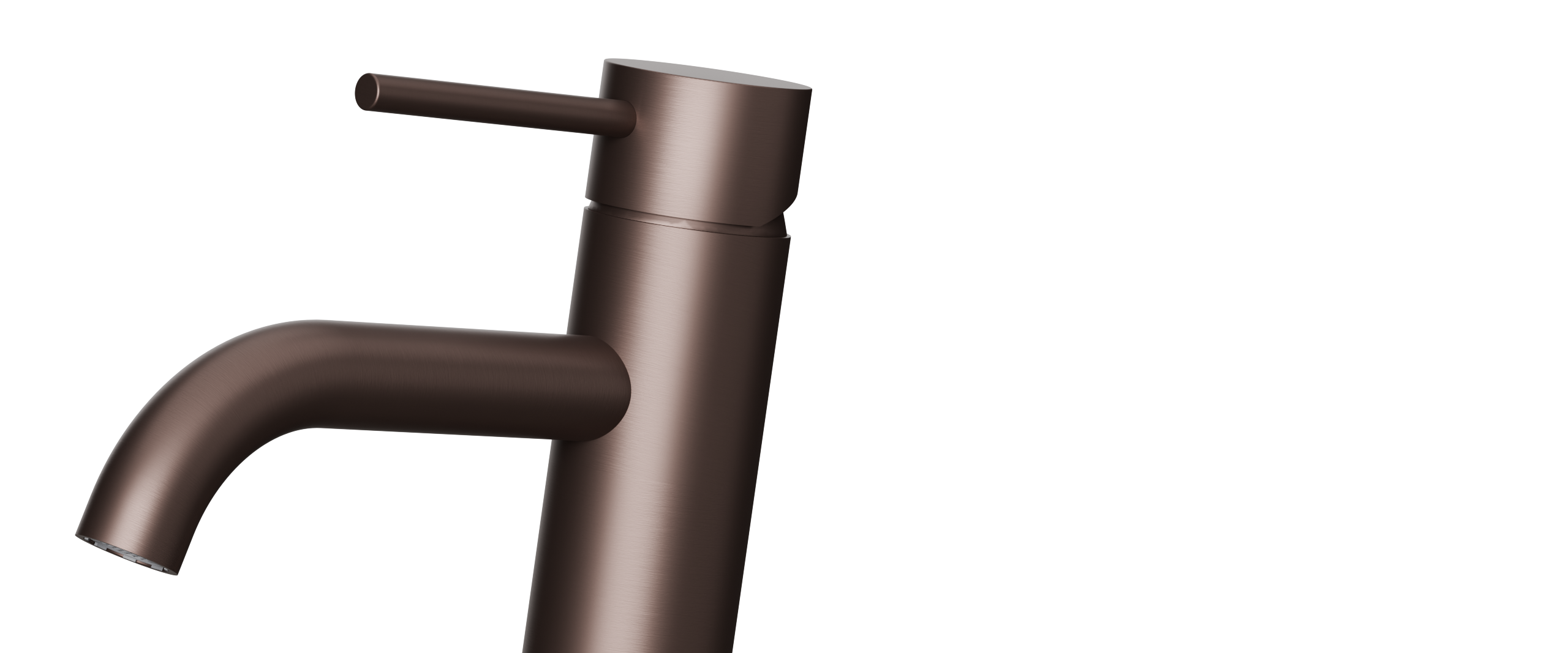 Ovia Milan Basin Mixer Champagne — detail