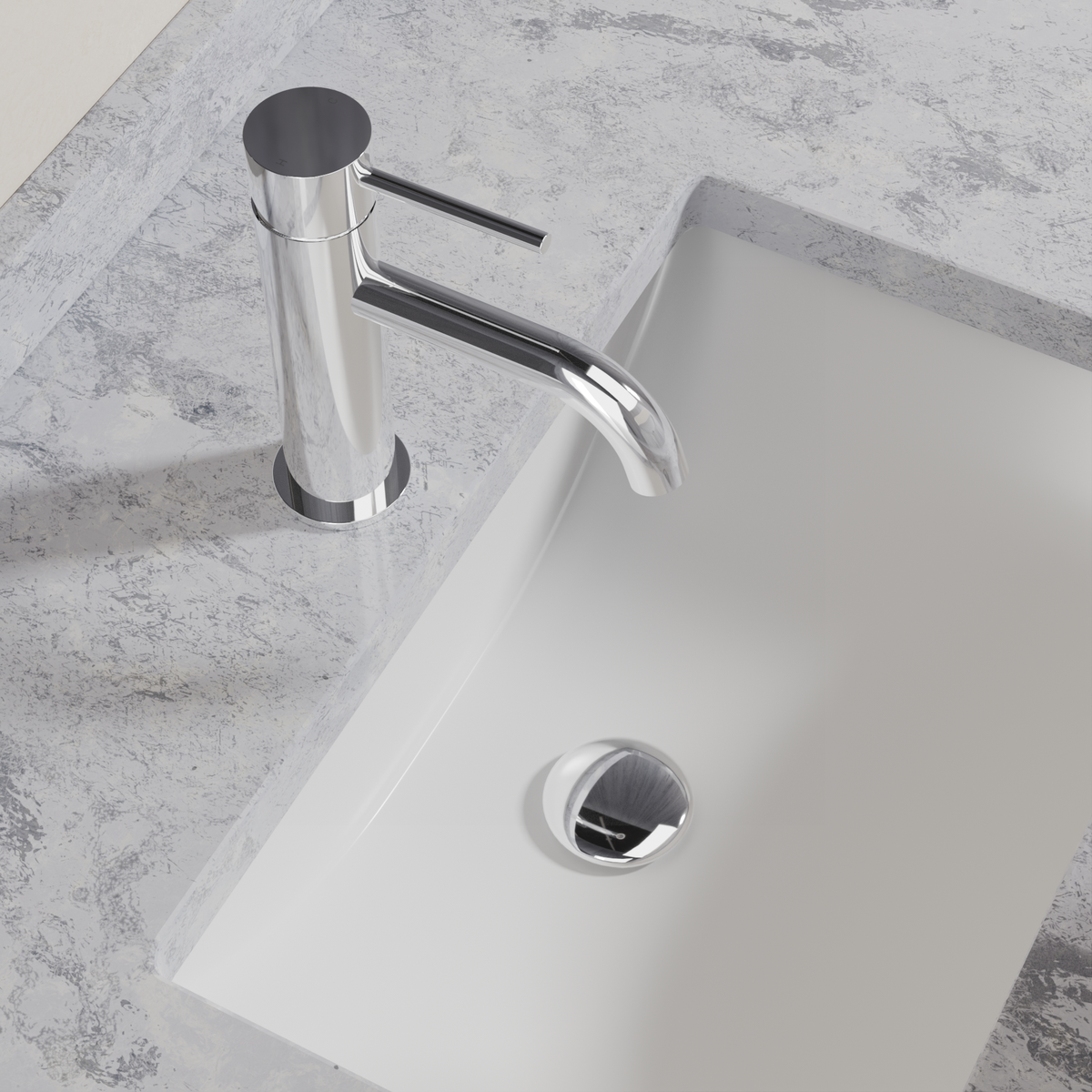 Ovia Milan Basin Mixer in Chrome (4/5)