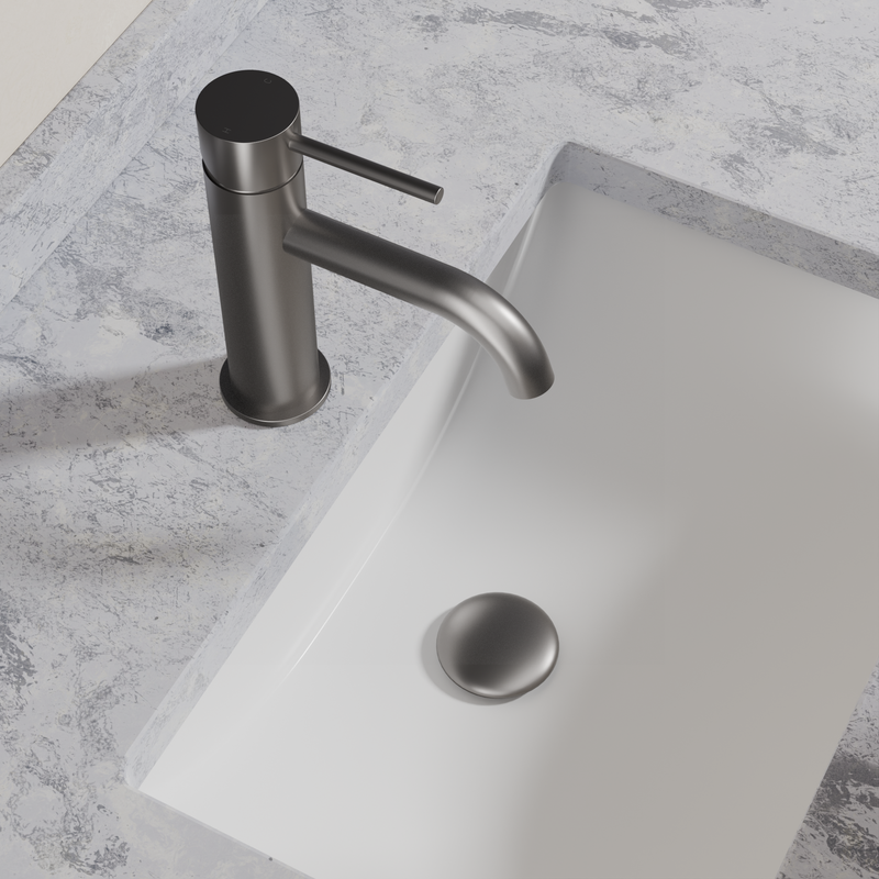 Ovia Milan Basin Mixer in Gun Metal (4/5)