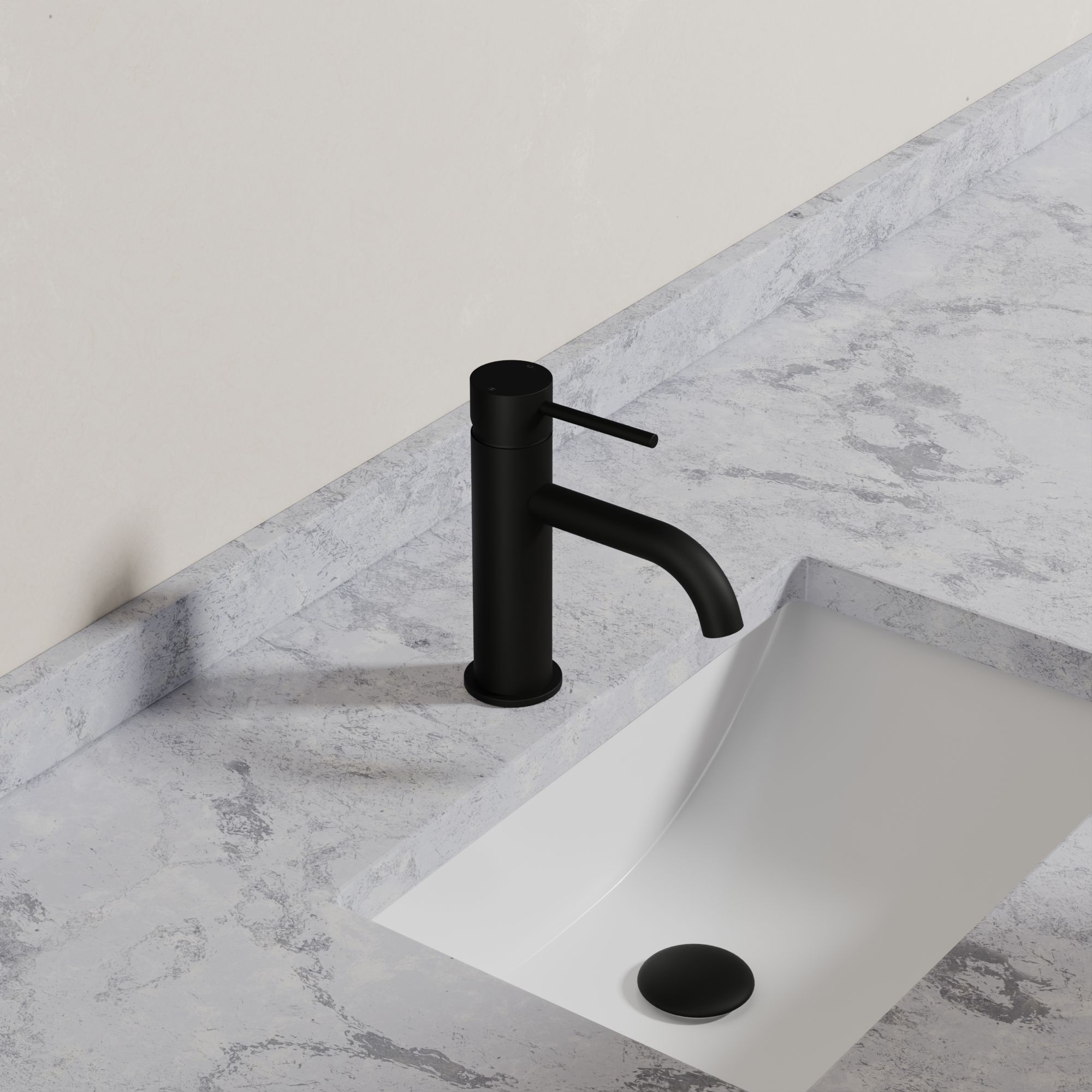 Ovia Milan Basin Mixer in Matte Black (3/5)