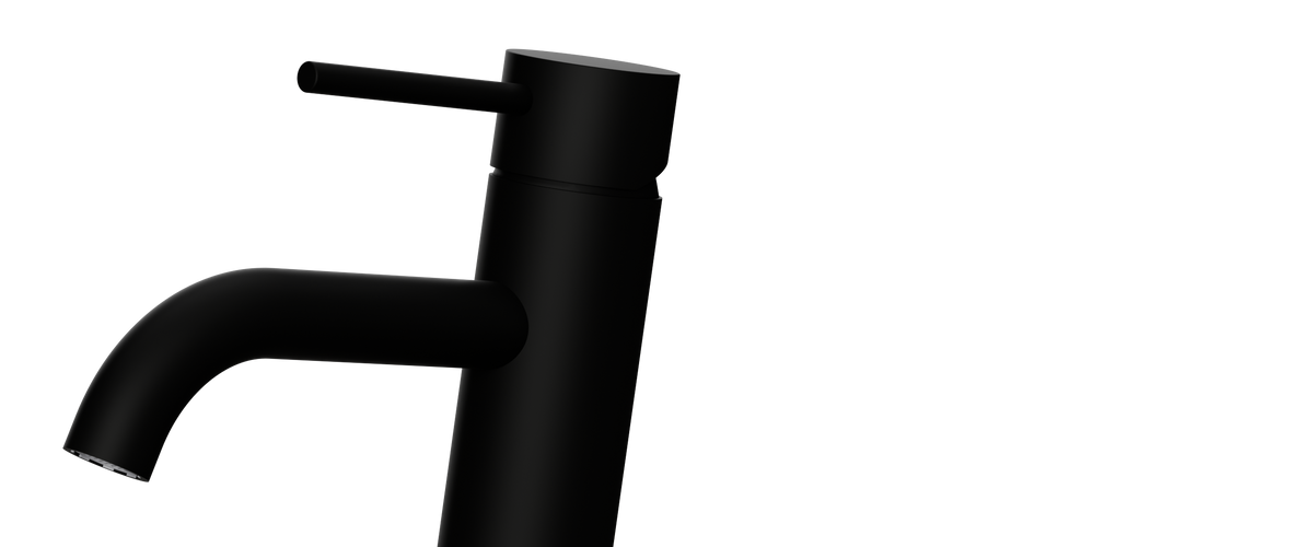 Ovia Milan Basin Mixer Matte Black — detail
