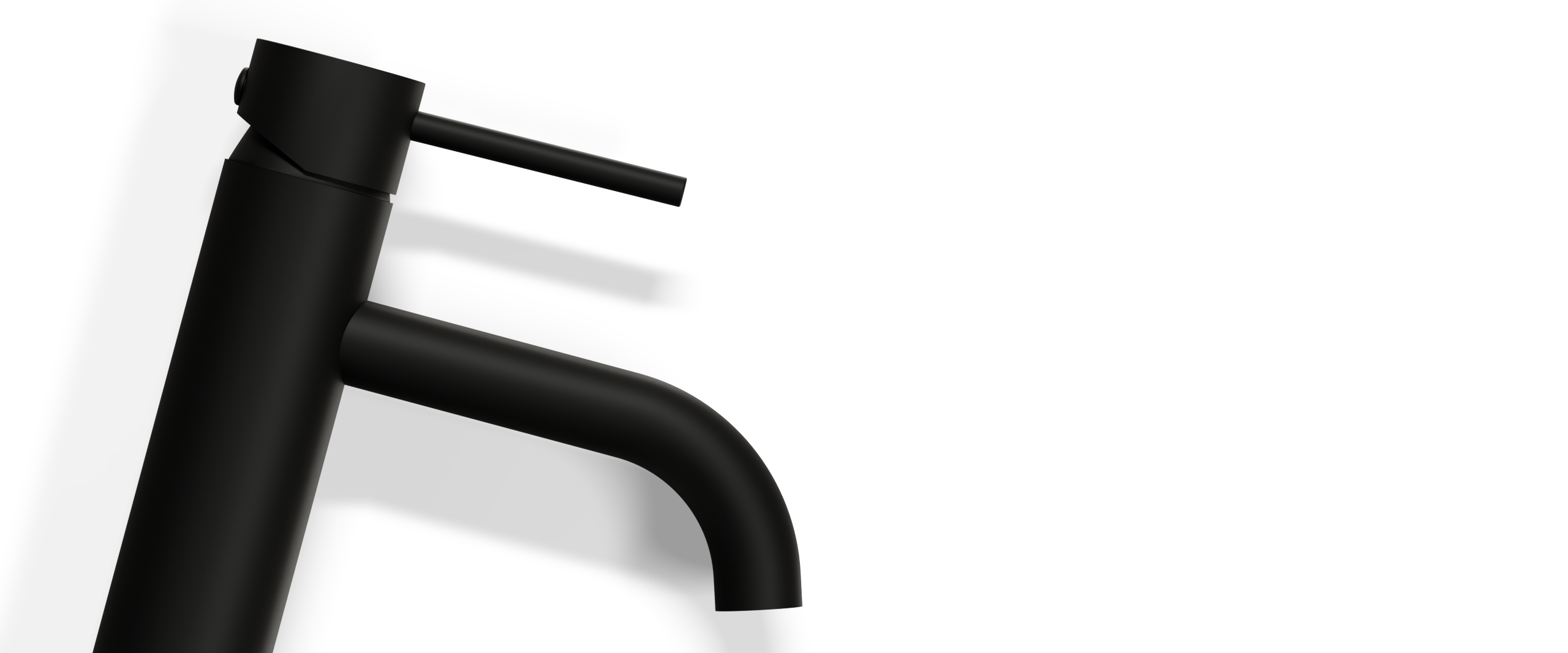 Ovia Milan Basin Mixer Matte Black — full system