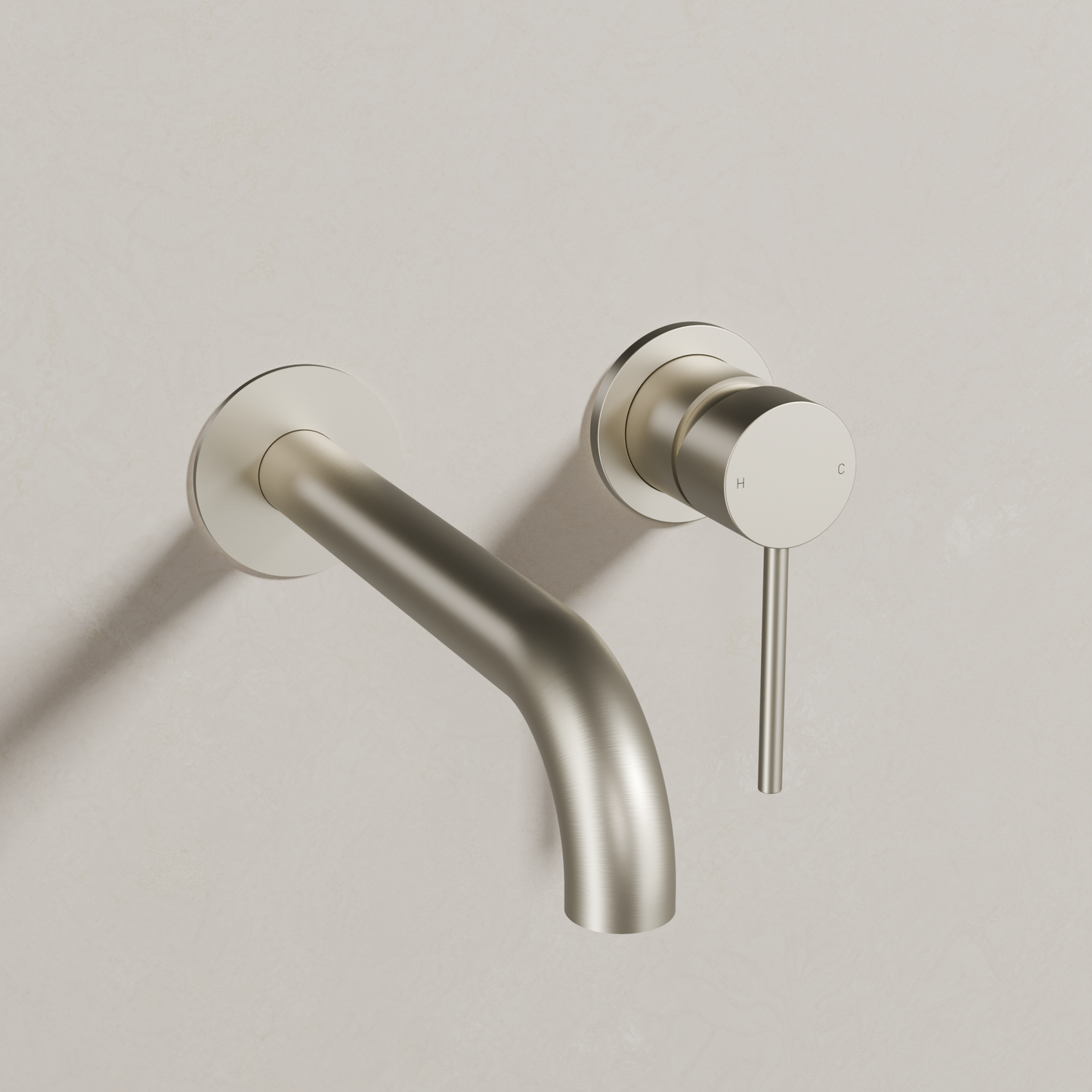 Ovia Milan Wall Bath/Basin Mixer in Brushed Nickel (shot 1/3)