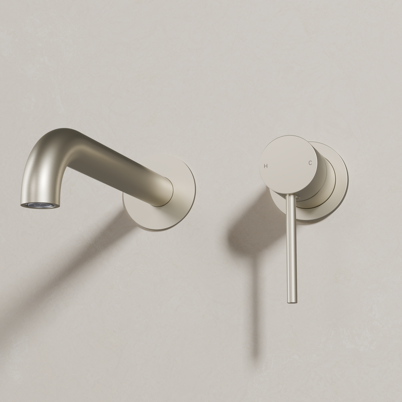 Ovia Milan Wall Bath/Basin Mixer in Brushed Nickel (shot 3/3)