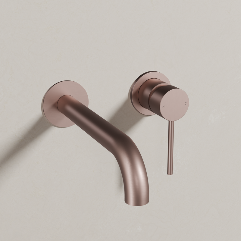 Ovia Milan Wall Bath/Basin Mixer in Champagne (shot 1/3)