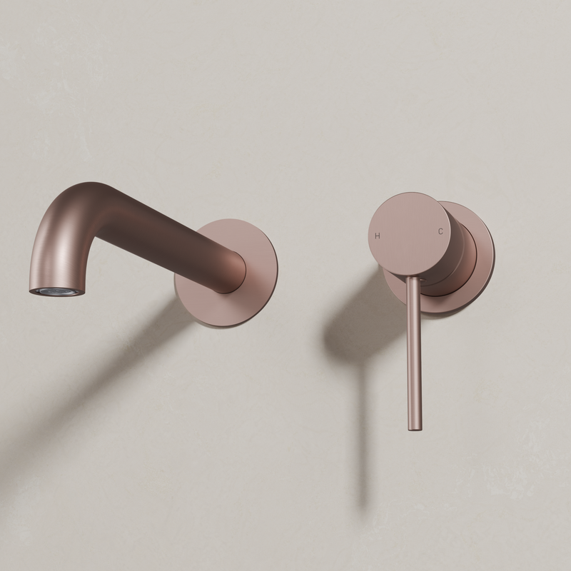 Ovia Milan Wall Bath/Basin Mixer in Champagne (shot 3/3)