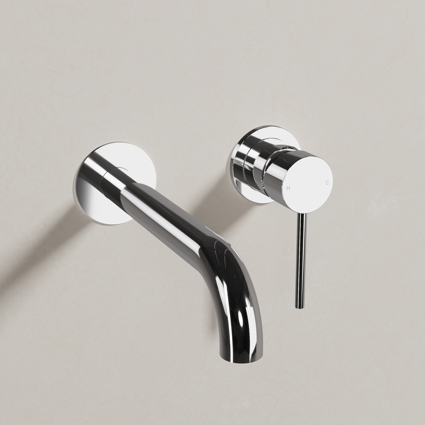 Ovia Milan Wall Bath/Basin Mixer in Chrome (shot 1/3)