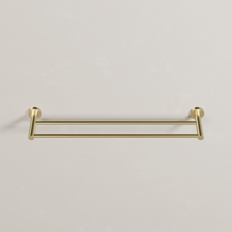 Ovia Milan 600mm Double Towel Rail in Brushed Gold (3/5)