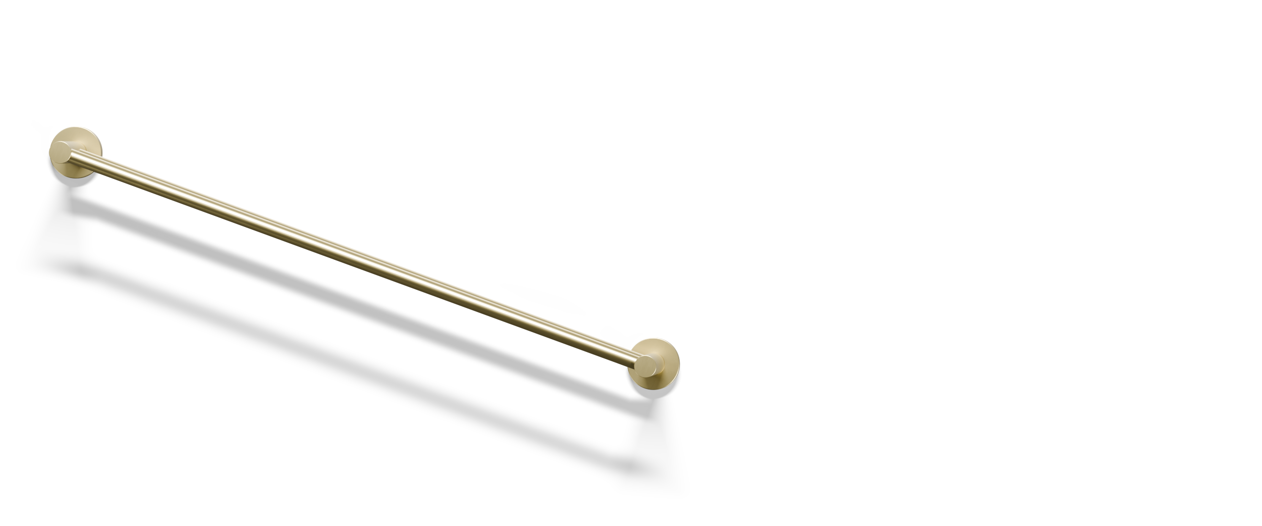 Ovia Milan 600 Double Towel Rail Brushed Gold — full system