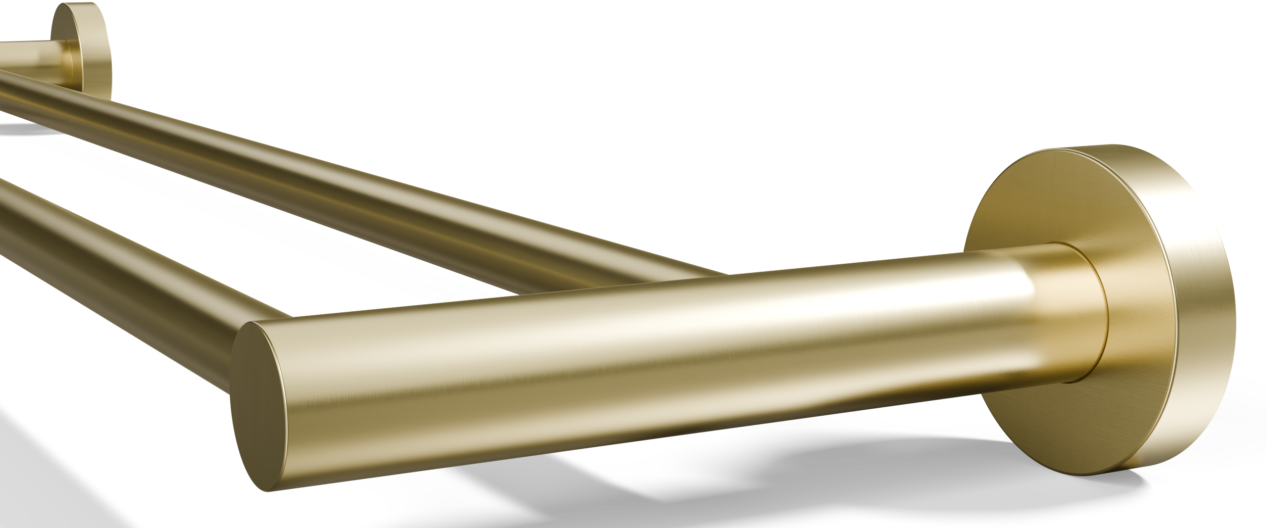 Ovia Milan 600 Double Towel Rail Brushed Gold — material
