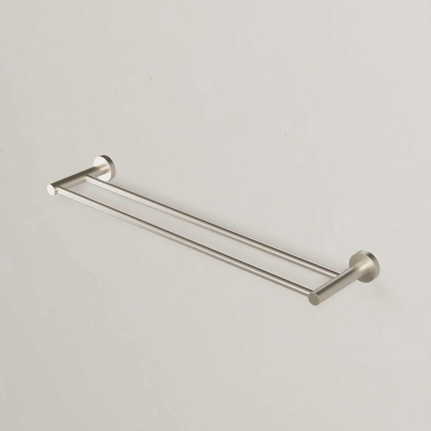 Ovia Milan 600mm Double Towel Rail in Brushed Nickel (2/5)