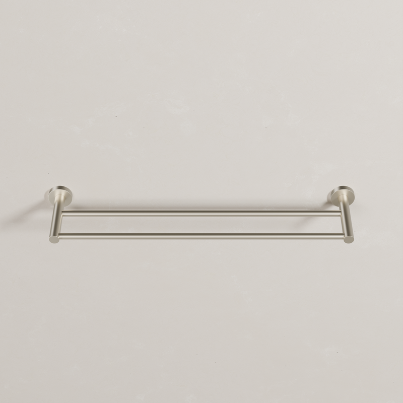 Ovia Milan 600mm Double Towel Rail in Brushed Nickel (3/5)