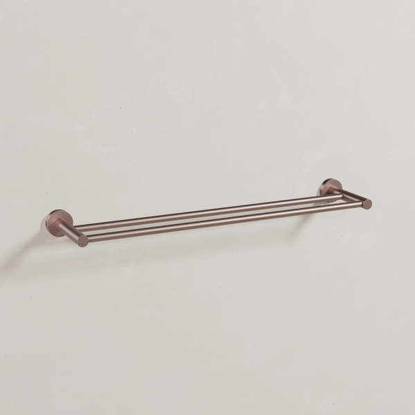 Ovia Milan 600 Double Towel Rail Champagne