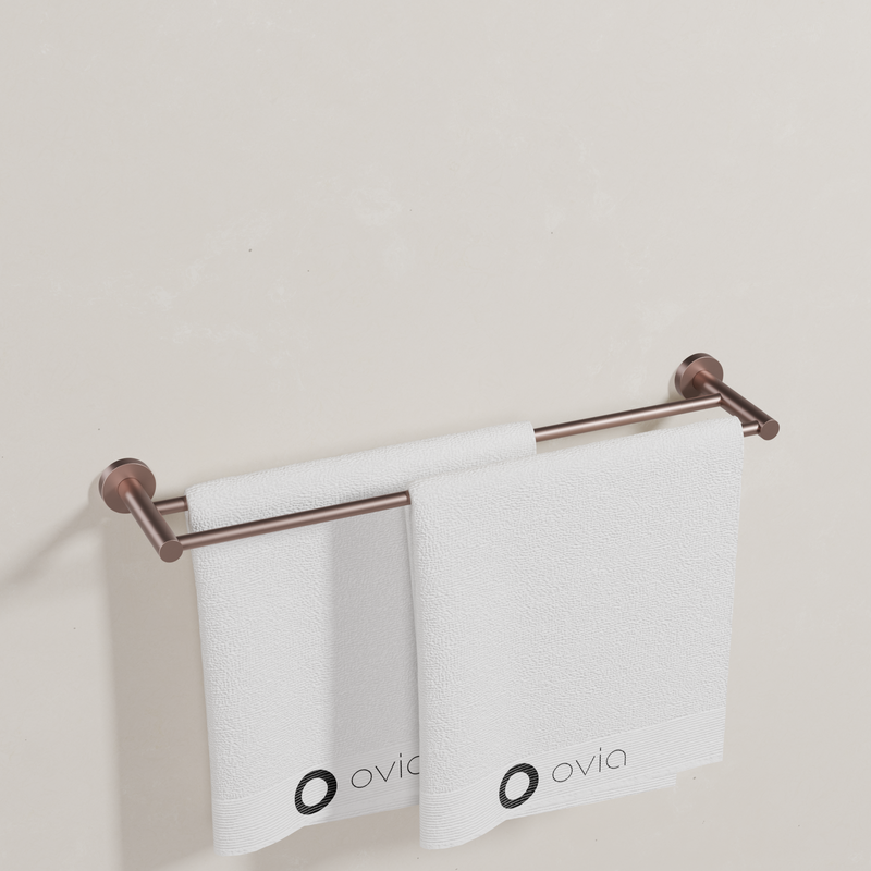 Ovia Milan 600mm Double Towel Rail in Champagne (4/5)