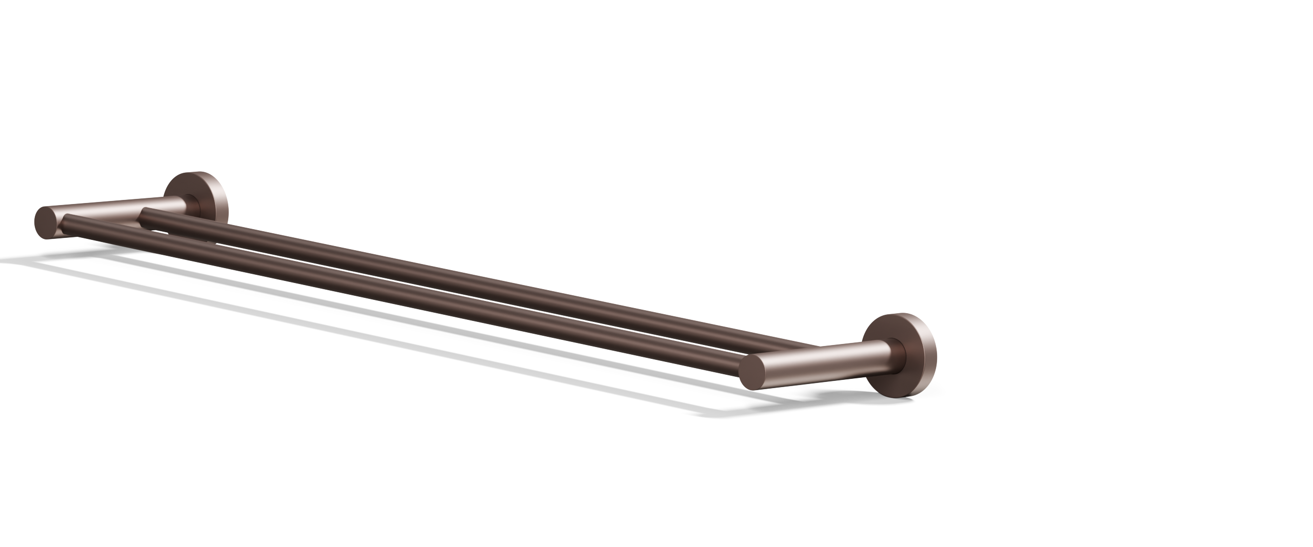 Ovia Milan 600 Double Towel Rail Champagne — detail