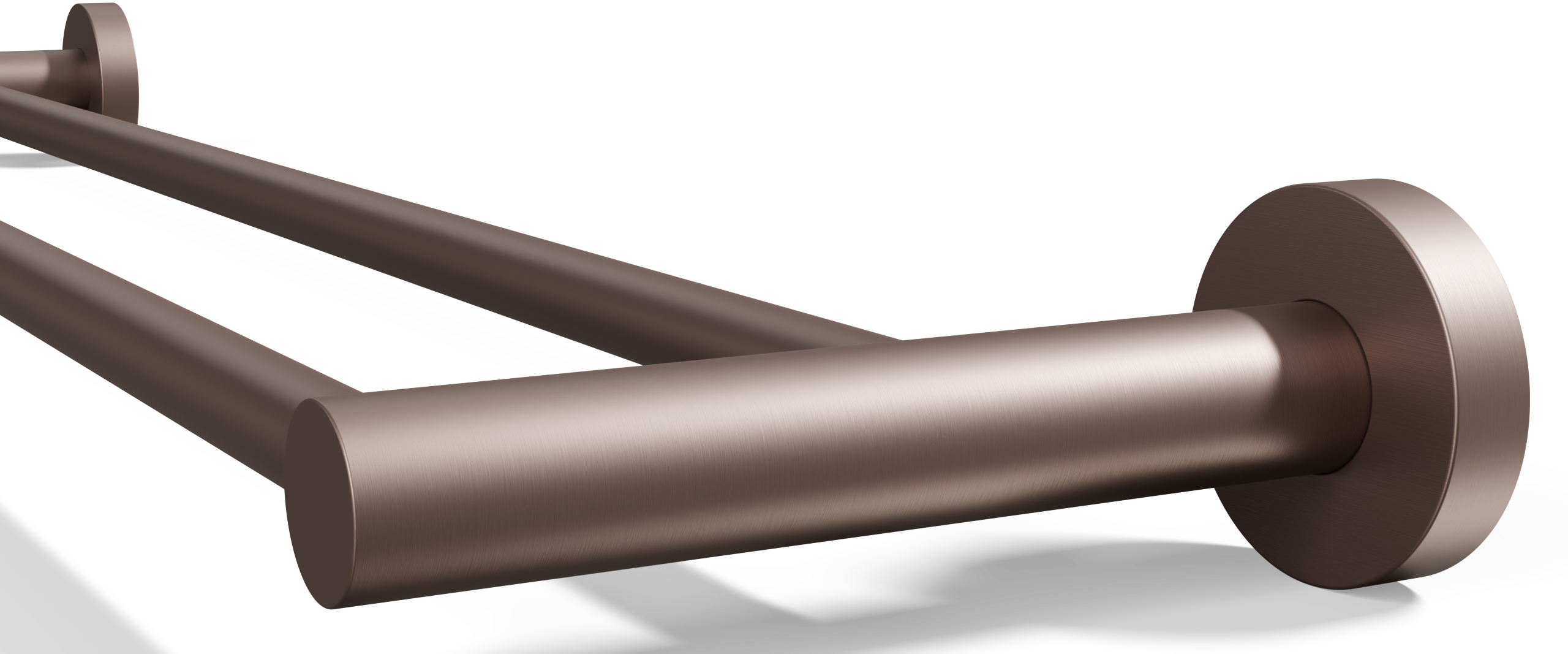 Ovia Milan 600 Double Towel Rail Champagne — material