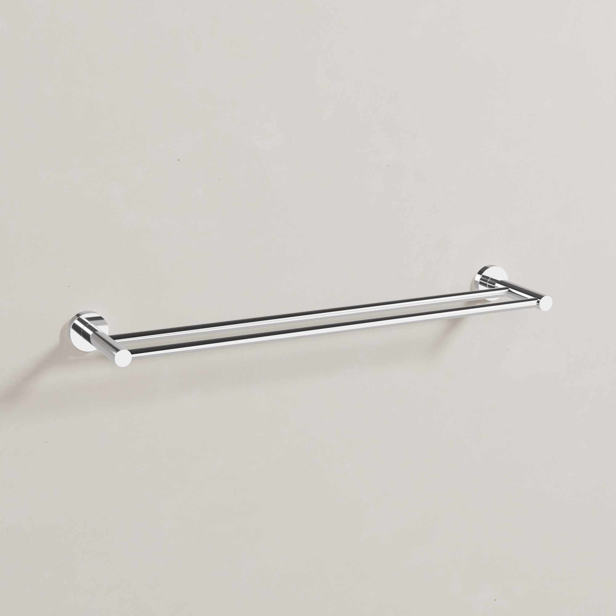 Ovia Milan 600mm Double Towel Rail in Chrome (1/5)