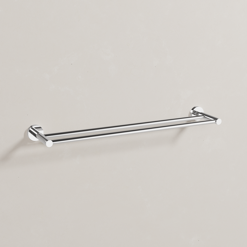 Ovia Milan 600mm Double Towel Rail in Chrome (1/5)