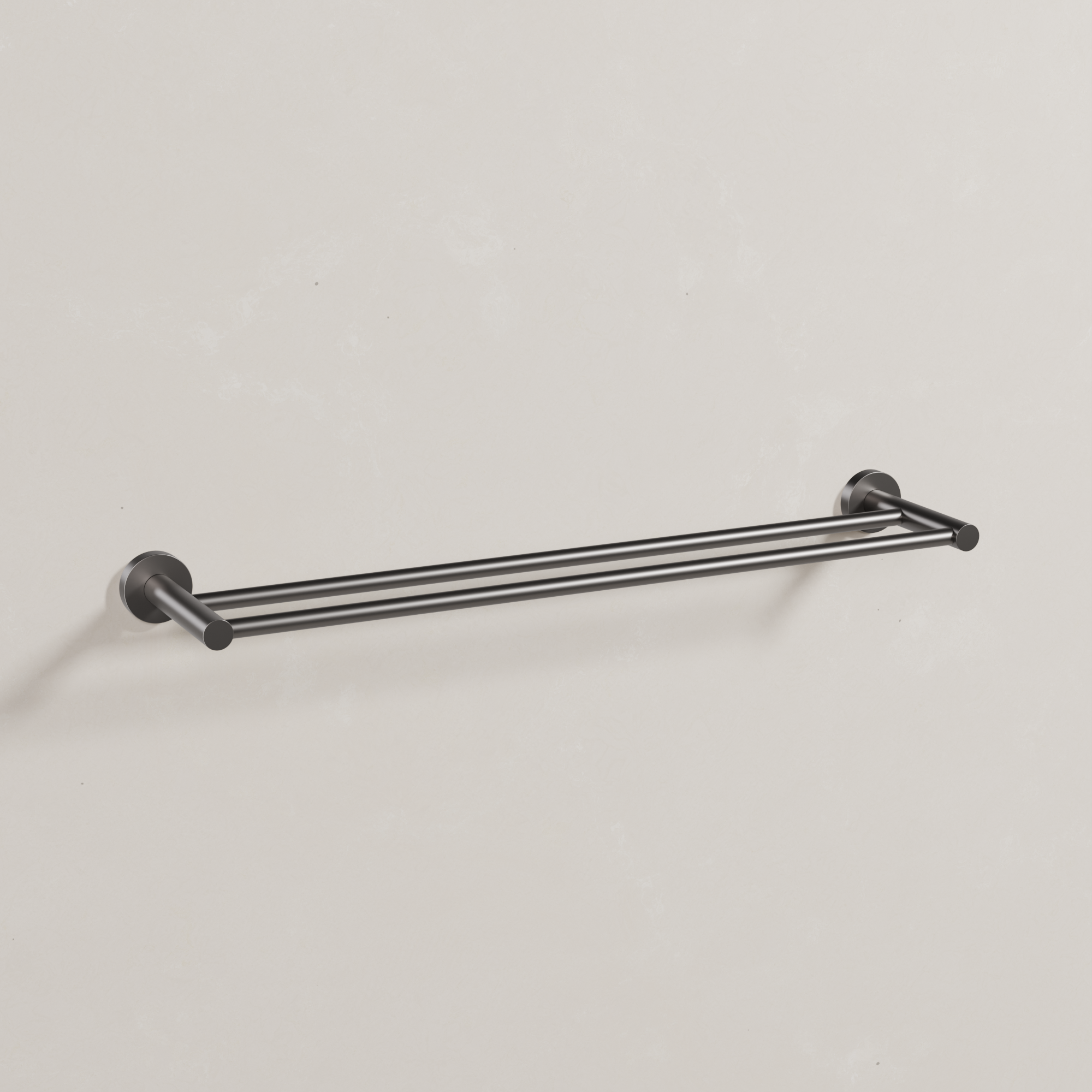 Ovia Milan 600mm Double Towel Rail in Gun Metal (1/5)