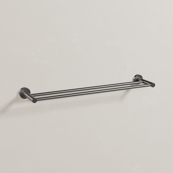 Ovia Milan 600 Double Towel Rail Gun Metal