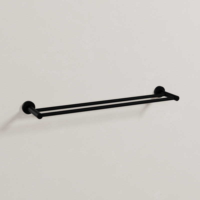 Ovia Milan 600mm Double Towel Rail in Matte Black (1/5)
