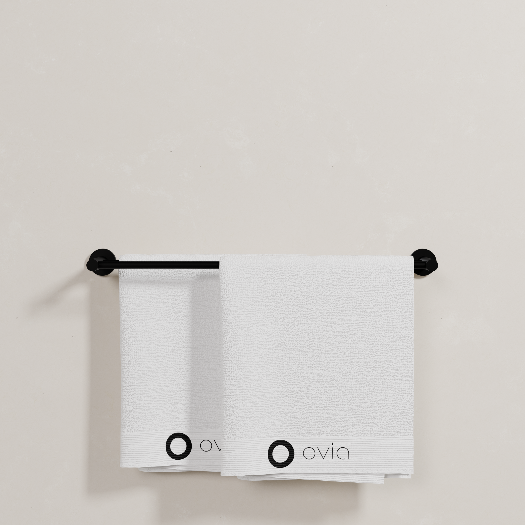 Ovia Milan 600mm Double Towel Rail in Matte Black (5/5)