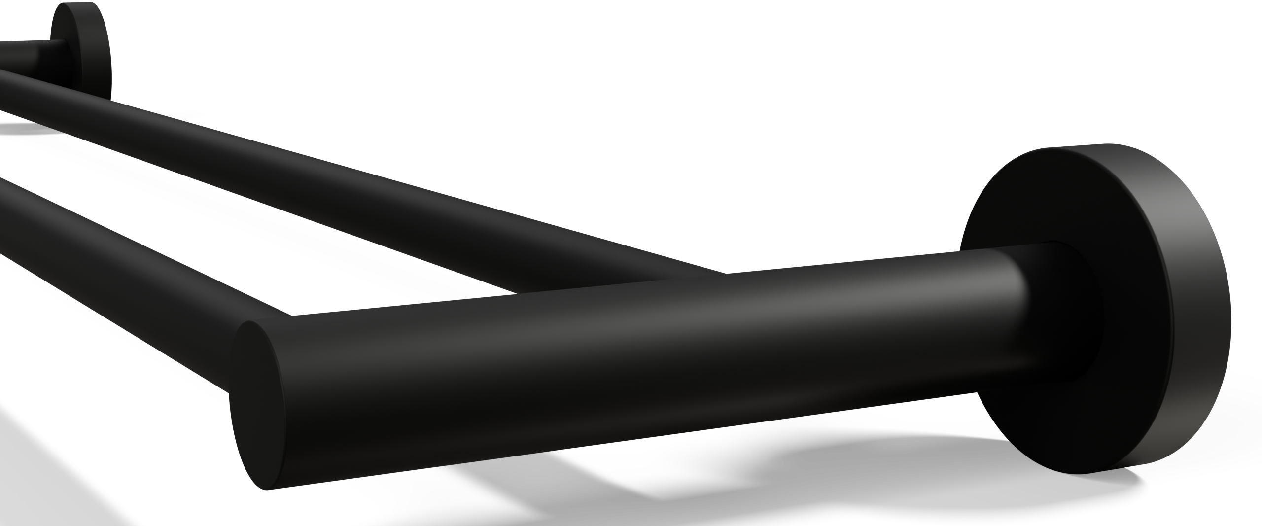 Ovia Milan 600 Double Towel Rail Matte Black — material