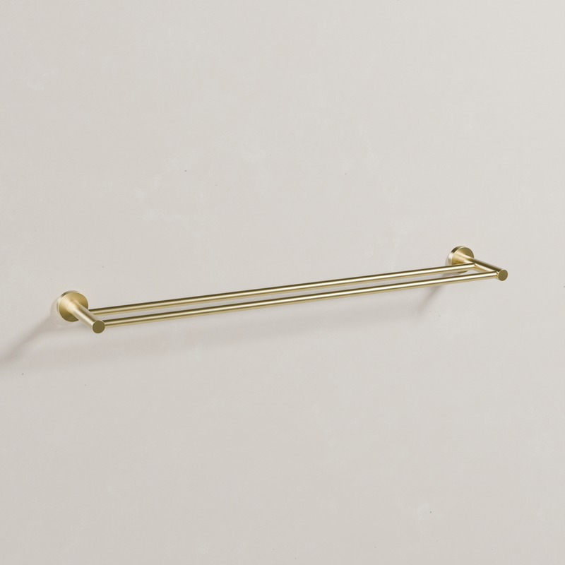 Ovia Milan 750mm Double Towel Rail in Brushed Gold (1/5)