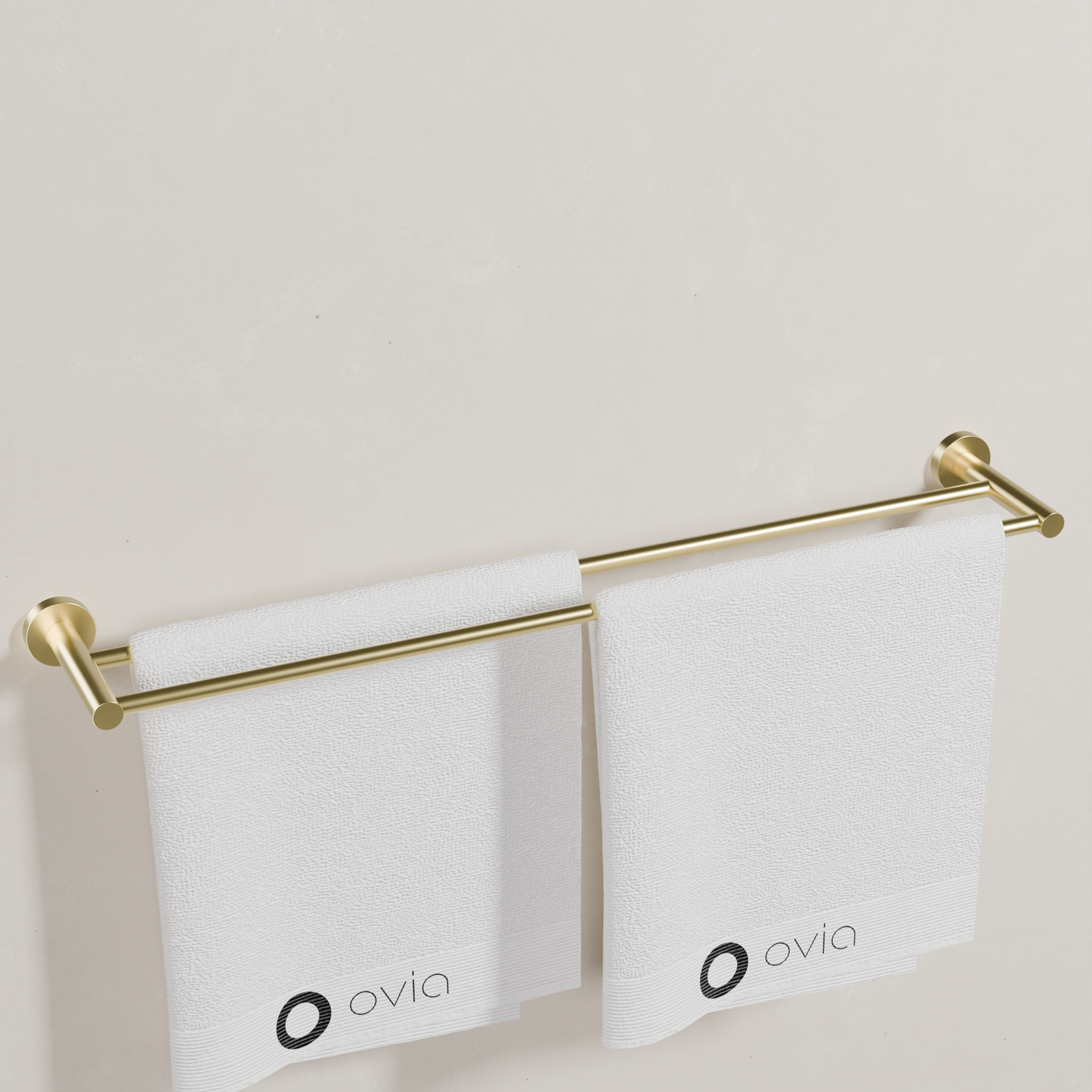 Ovia Milan 750mm Double Towel Rail in Brushed Gold (4/5)