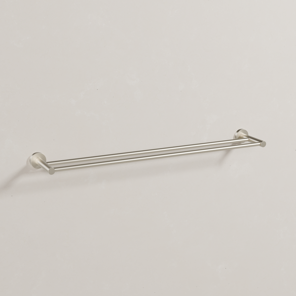 Ovia Milan 750 Double Towel Rail Brushed Nickel